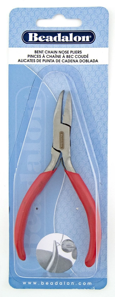 The Beadsmith Micro-Fine 4 Piece Plier with Springs Set - Chain, Round, Flat, and Bent Nose - 5' in Length