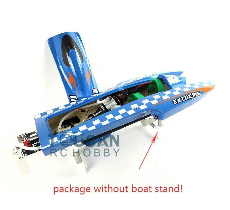 E22 Blue PNP Fiber Glass Electric Racing RC Boat W/ Motor Servo ESC - Image 2 of 4