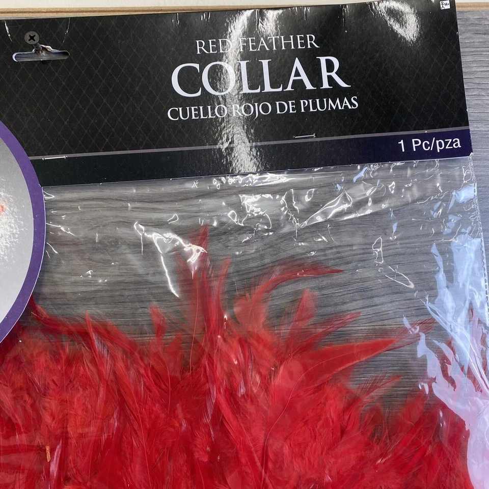 Disfraz de Halloween con cuello de pluma rojo disfraces día de San Valentín disfraz elegante Foto 3 de 4