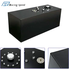 19 Gallon/72L Slim Race Fuel Cell Gas Tank+Cap+Level Sender Top-Feed Aluminum