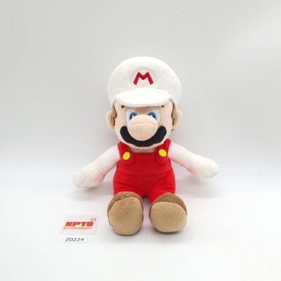 Fire Mario Z224 Super Mario Bros San-ei Beanie Plush 9'' Stuffed Toy Doll Japan