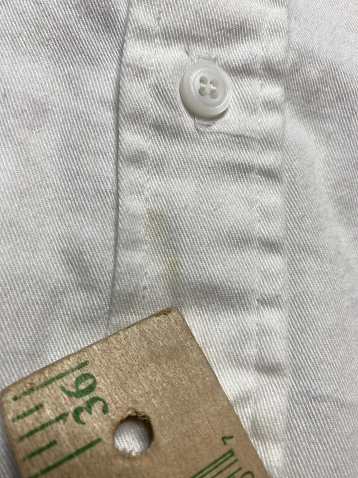 Винтажная мужская тонкая рубашка Panhandle 4XL в полоску с жемчужной застежкой ковбойская щеткой белая - Изображение 2 из 4
