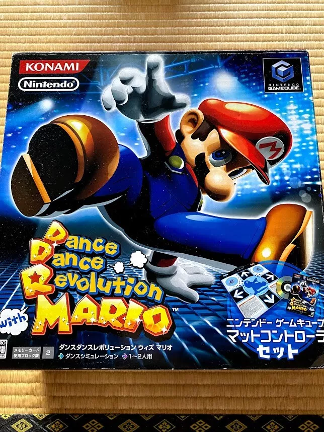 Game Cube Dance Dance Revolution with Mario + Mat Controller Japan