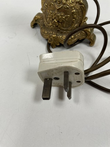 Vintage Onyx Marble Cast Brass Gold Ornate Table Victorian Style Lamp - Picture 13 of 18