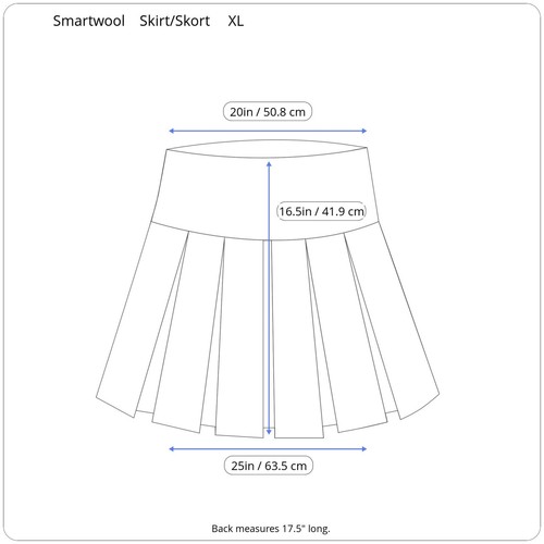 Smartwool Active Lined Skirt Skort XL Twilight Gingham Merino Wool Blend Pockets - Picture 2 of 13