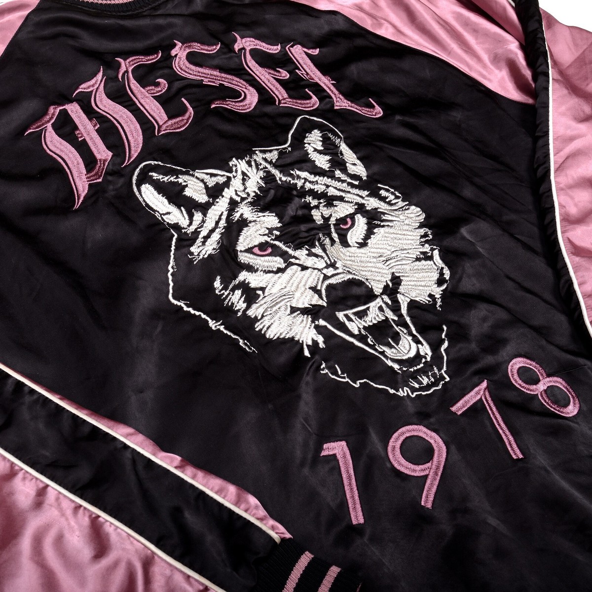 Diesel Wolf Reversible Satin Sukajan Embroidered Jacket J