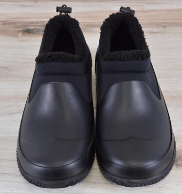 NEW Kensie Carmella Ladies' Fleece Lined Anti-Slip Rain Shoe Black Size 7