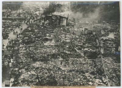 Brand In Japan, Der Die Stadt Atami Verwüstet. 1950.