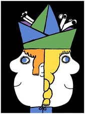 Wall Decor Poster.Fine Graphic Art Design.Blonde girl.Boy.Room Home art.518