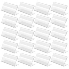 20 Pcs Mini Desktop Card Sign Holder Stand Table Number Merchandise Display Tag