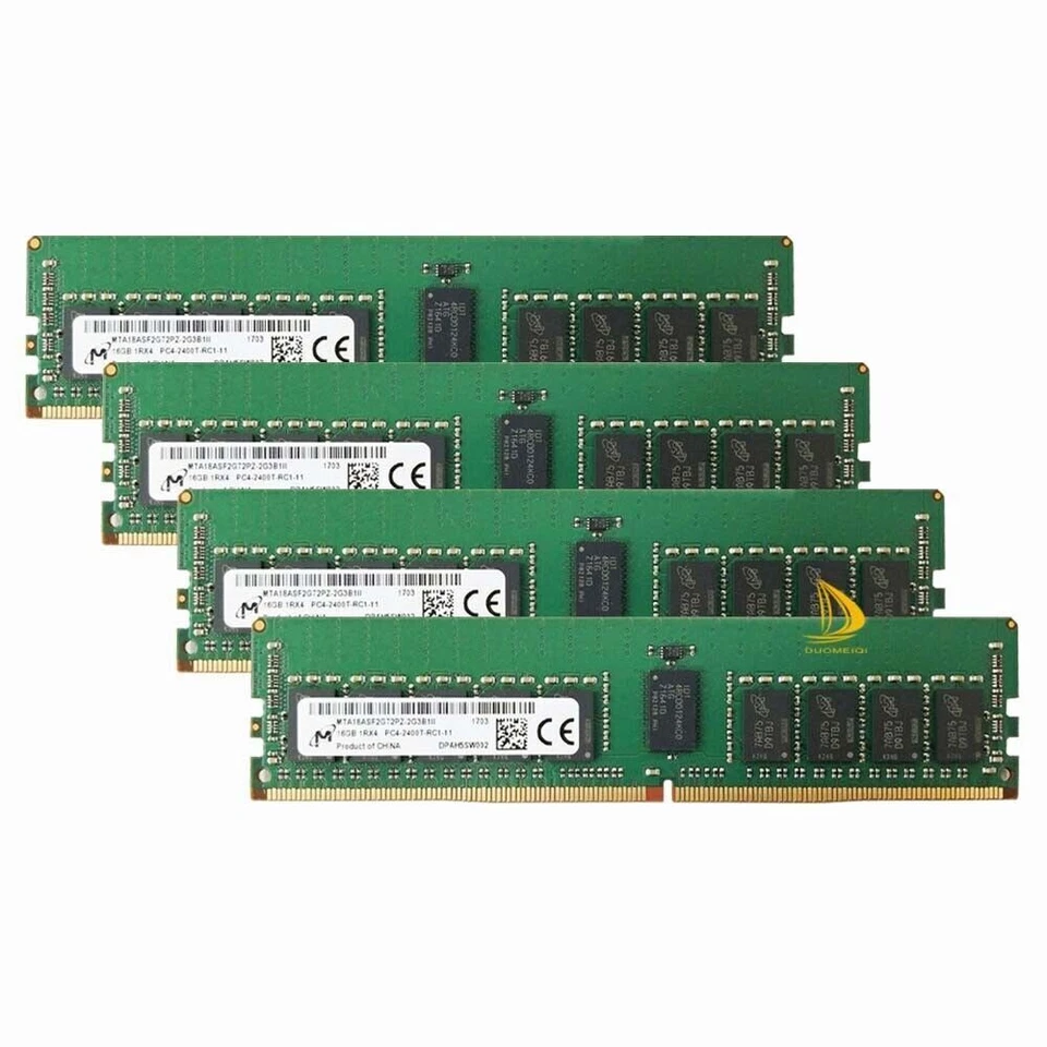 4x 16GB Micron 1Rx4 PC4-19200 DDR4 2400Mhz 288Pin DIMM ECC REGISTERED Memory RAM - Image 4 of 4