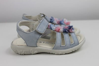 Neue Sandalen von Ricosta Gr. 25 Weite M für Mädchen blau Blumen Klettverschluss