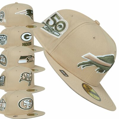New Era 59Fifty Fitted Cap ANNIVERSARY NFL Teams beige rifle