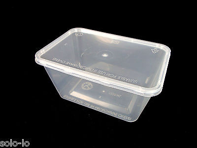 30 X Plastic 1000 Ml Box Takeaway Food Storage Container W Lid Bpa Free Aus Made Ebay