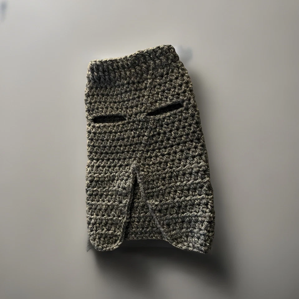 Suéter tejido a ganchillo de color de mezclilla para perros talla pequeña S XS camisa de juguete ropa para cachorros Foto 2 de 2