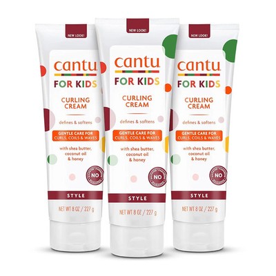 Cantu Care for Kids Paraben & Sulfate-free Curling Cream with Shea Butter, 8 oz