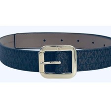 Michael Kors Stylish Black Belt with Gold Buckle size L