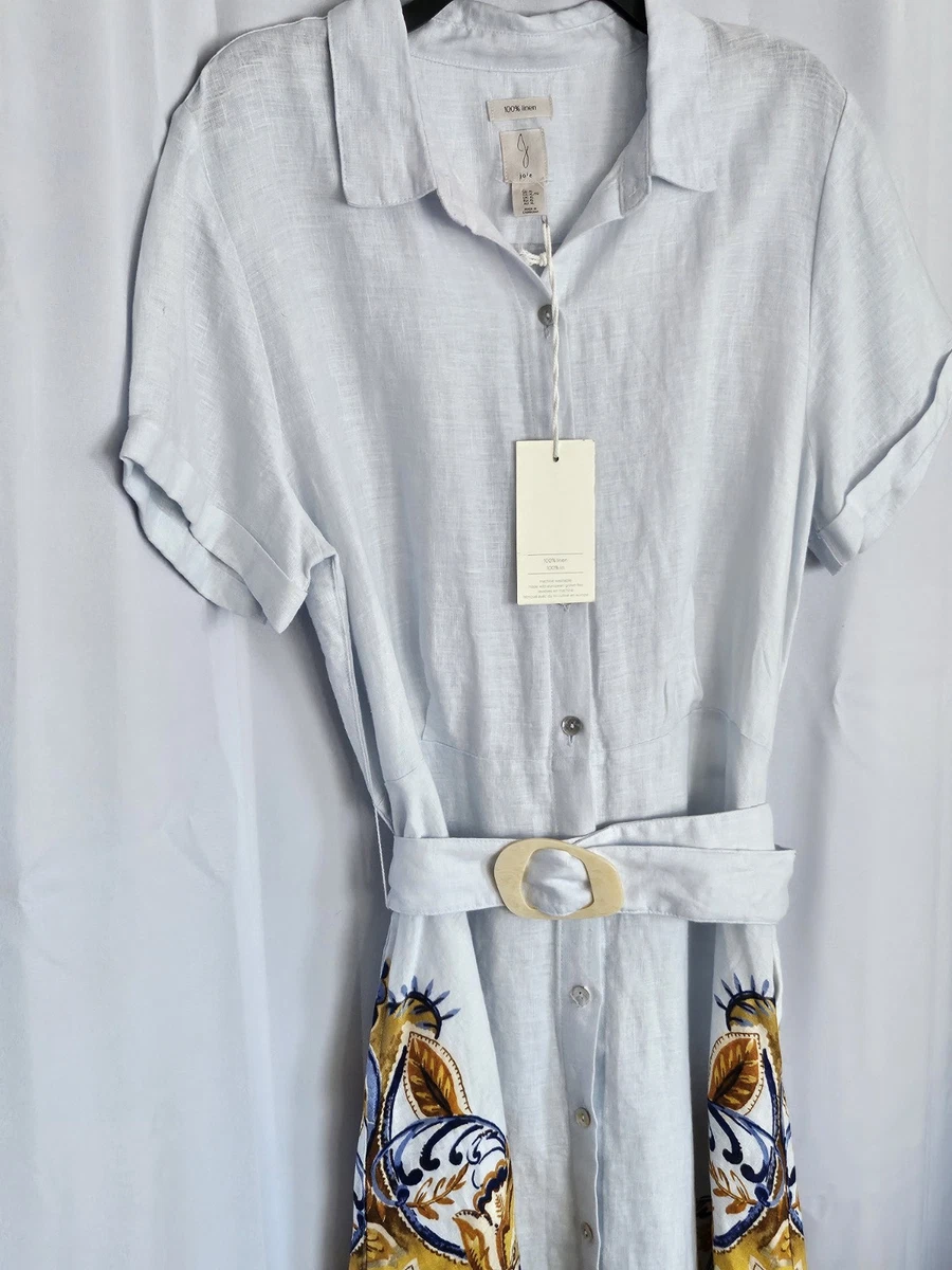 joie linen shirt dress Joie New W/Tags White Linen/Rayon Dress Size Medium Soft Feminine