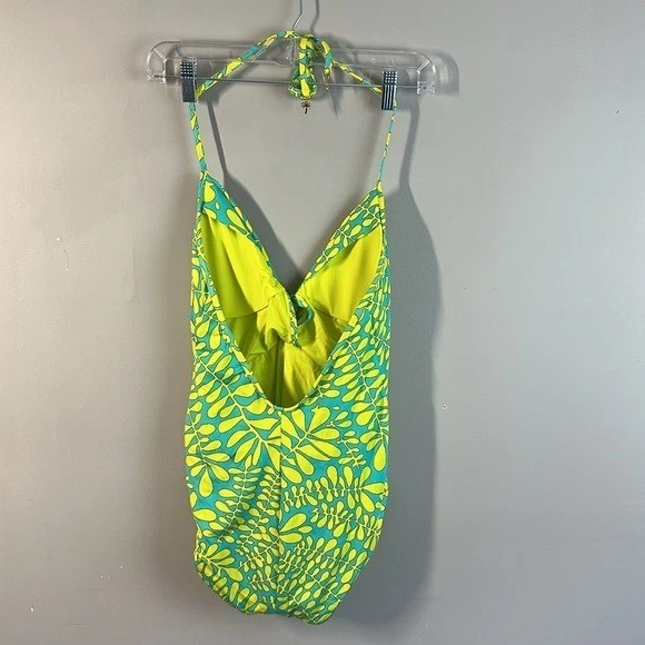 Nuevo con etiquetas Traje de baño de una pieza Trina Turk para mujer enrejado torcido frontal Maillot talla 10 Foto 4 de 4