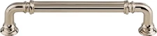 Top Knobs TK323PN Reeded 5" Center to Center Bar Pull Polished Nickel