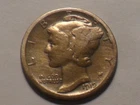 1919-S NICE "BETTER DATE/MM" MERCURY 90% SILVER DIME LOW MINTAGE 8,852,000!!