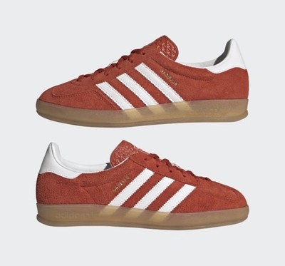 Women Adidas Gazelle Indoor Shoes Sneakers Bold Orange/Cloud White/Gum HQ8718
