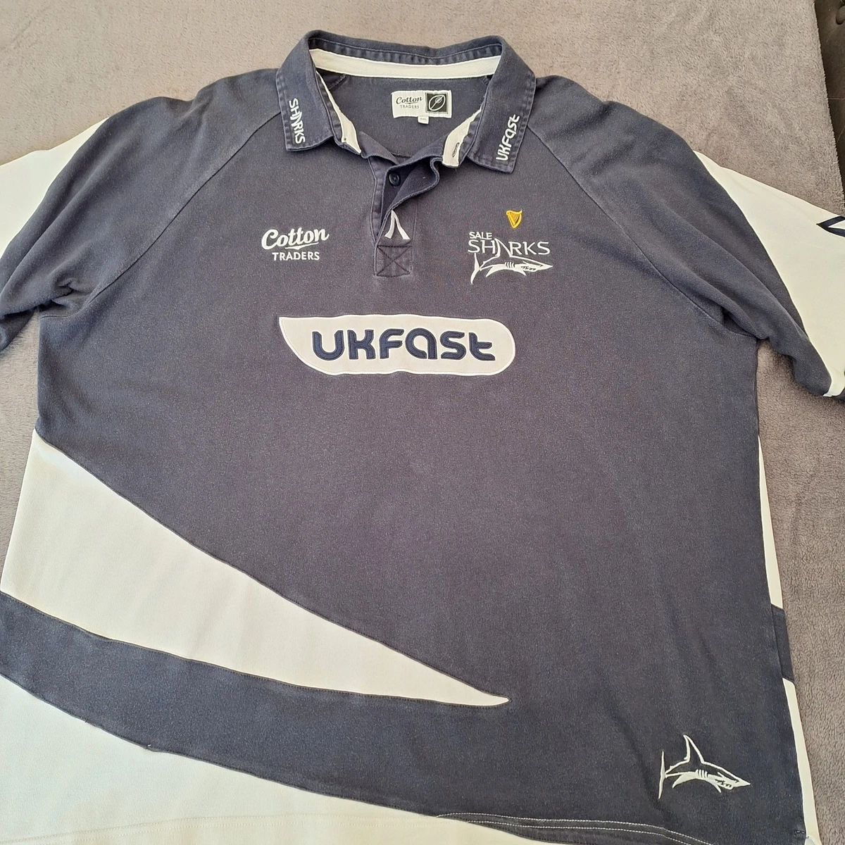 Short(No Maillot)De Rugby De Match Des Sale Sharks Porté Short(No Maillot)De Rugby De Match Des Sale Sharks Porté