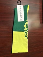 NWT Free People FP Movement Compression Colorblock Tall Socks Green / Yellow 28