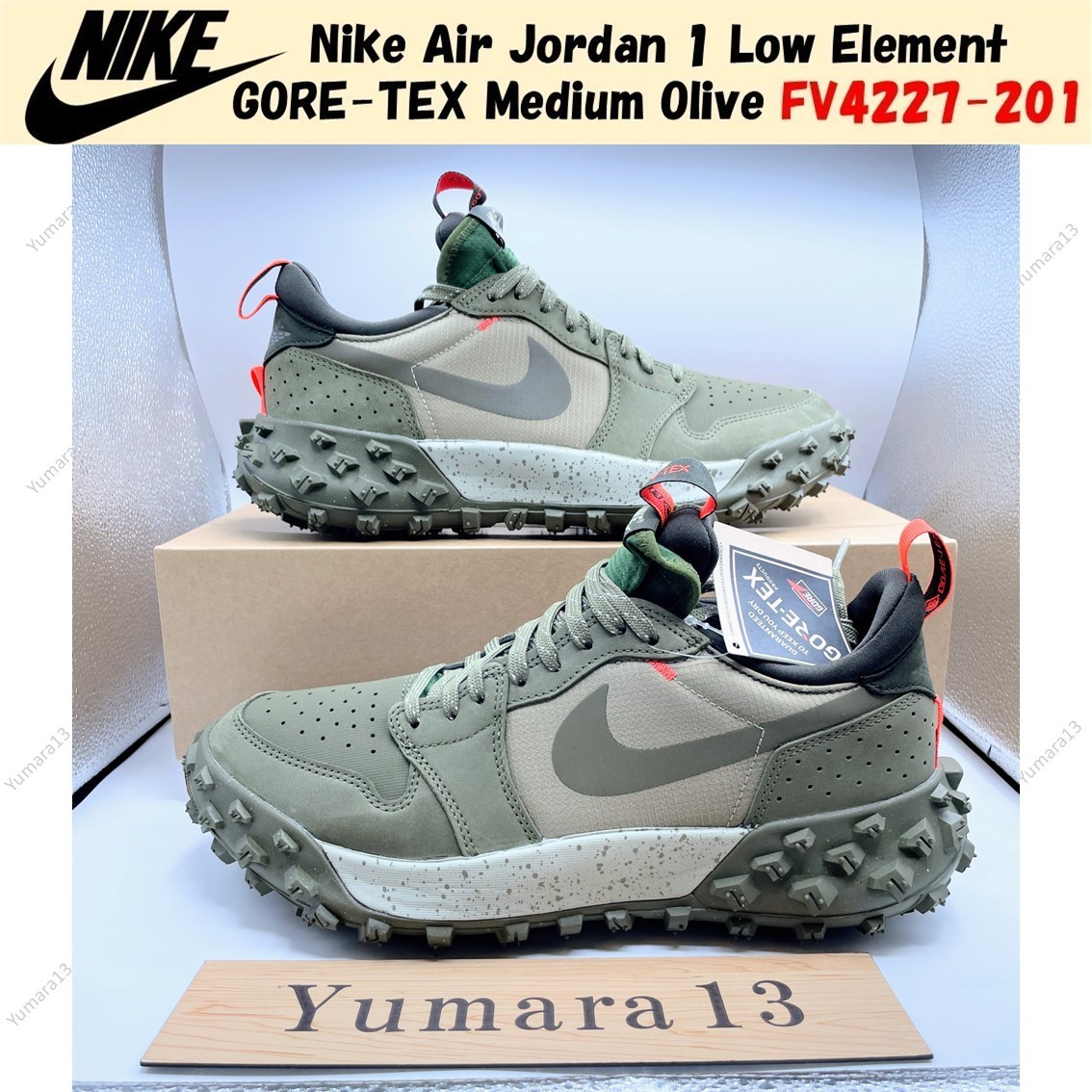 Size 11 - Air Jordan 1 Element GORE-TEX Low Medium Olive for sale