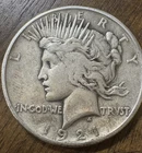 1921-P Peace Silver Dollar $1 Philadelphia US Coin FIRST YEAR HIGH RELIEF! VF