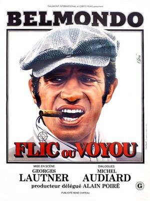 FLIC OU THUGOU, JEAN-PAUL BELMONDO, 1979, REPRO MOVIE POSTER, VINTAGE, HQ