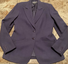 BILL BURNS WOMENS WOOL SINGLE BREASTED BLAZER SIZE 2 PURPLE