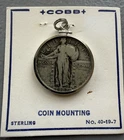 1927 Standing Liberty Quarter In Sterling Silver Bezel