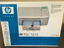 New In Sealed Box HP PSC 1610 All-In-One Inkjet Printer Scanner Copier Silver   