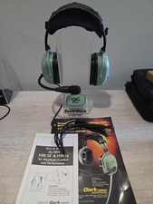 DAVID CLARK H20-10 HEADSET PILOT AIRPLANE AVIATION AIRCRAFT w/ New Mic Cover