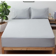King Size Sateen Fitted Sheet Only 400TC 15 Inch Deep Pocket Egyptian Soft
