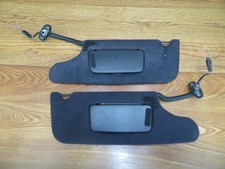 1996-06 Chrysler Sebring Driver Passenger Convertible Black Cloth Sun Visors OEM
