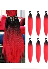 Pre-Stretched Braiding Hair Extensions High Temperature Braids Hair 28 Inch...