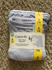 Calvin Klein Girls 3-Piece Sleep Set 50 Recycled Fabric Small 7/8