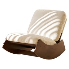 Upholstery Glider Chair, Reading Chair w/Solid Wood Frame for Bedroom, Nursery