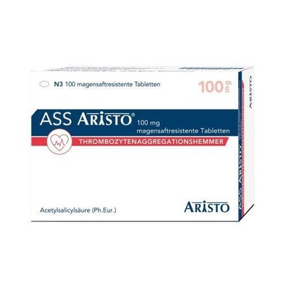 3x ASS Aristo 100 mg magensaftresistente Tabletten 100 ST PZN 15386100