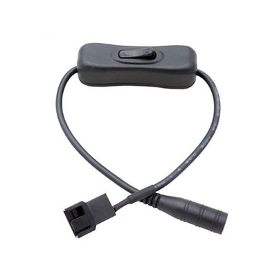 DC5521 to 4Pin Computer Case Fan Adapter Cable with Power Button for Flexible