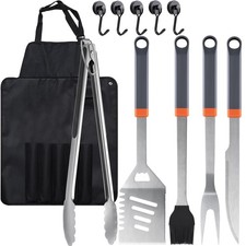 11-Piece Grill Tools Set, BBQ Grilling Accessories with Tongs Spatua, Stain...