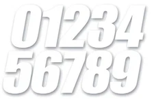 Dcor Individual Numbers 4in. - No.2 - White Motorcycle ATV/UTV Dirt Bike 45-14-2