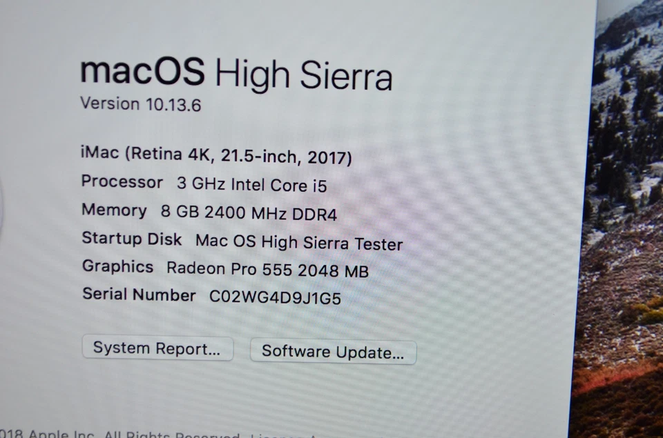 iMac 2017 21.5" 4K Retina i5 3.0GHz 8GB Ram 1TB HDD Radeon Pro 555 Ventura - Image 2 of 4