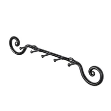 Wrought Iron Wall Mounted Key Rack – Rustic Handmade Key Holder Heavy Duty Wa...