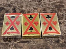3 Used Packs Vintage Remembrance Mint Man Playing Cards Bridge Redi-Slip Finish