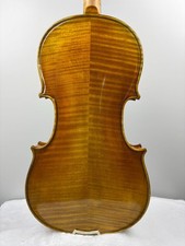 Strad Model 4/4 handmade professional violin, Flames,with sound video, with case