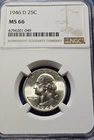 A 1946 D Washington Quarter NGC MS66!!!