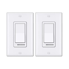 BESTTEN 2 Pack Dimmer Light Switch, Universal Lighting Control, Single Pole o...